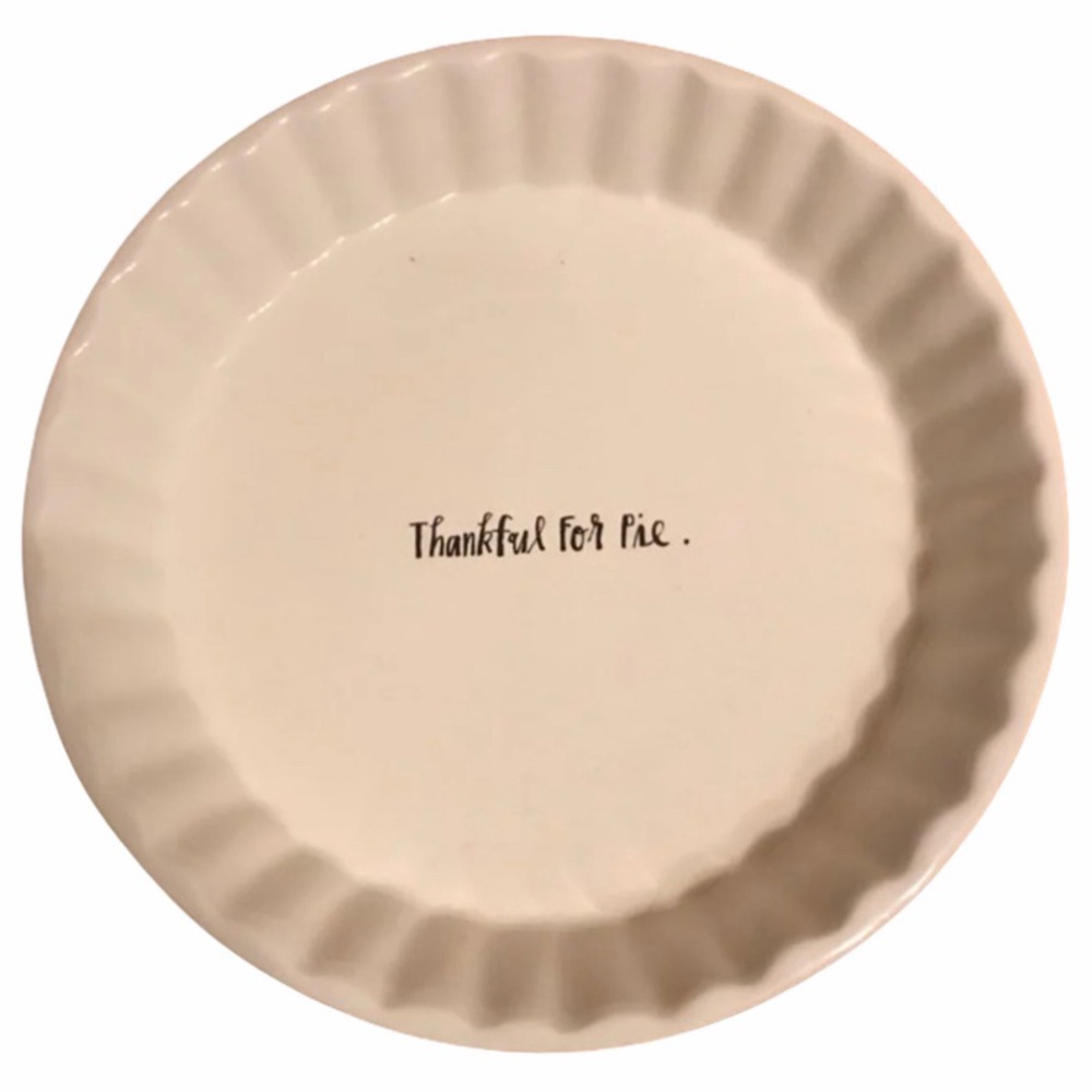 Rae Dunn 2017 “Thankful for Pie” Pan Dish